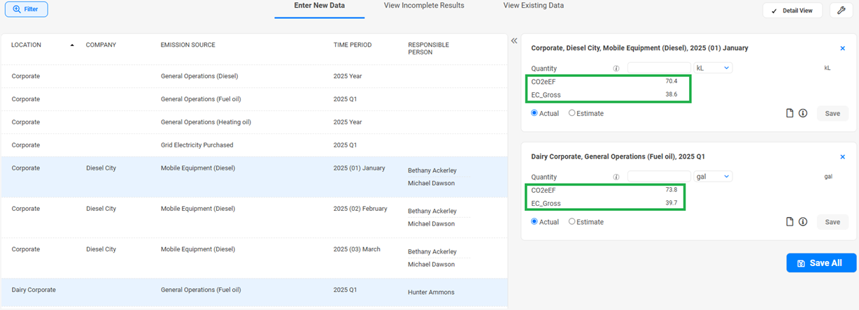 Advanced User Enter New Data