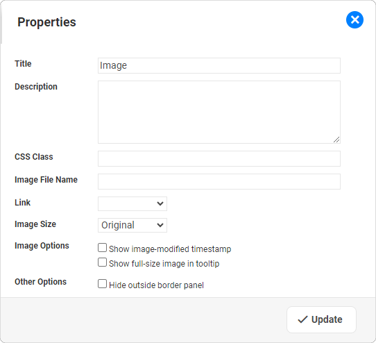 Dashboard Designer - Image Widget_Properties