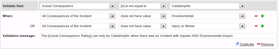 Validation Builder - Example 1